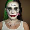 Paminify Halloween Joker Clown Makeup Kit,Red White Blue Black Face Body Paint+Lime Green Temporary Hair Wax+4 pcs sponge,Water-Based Face Painting for Clown Skull Devil Cosplay Costume SFX Makeup Set view 4
