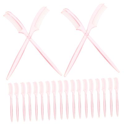 ELAYARD 100pcs Mini Eyelash and Eyebrow Comb Set Single-Sided Eyelash Brushes for Makeup Application for Personal Use Random Color