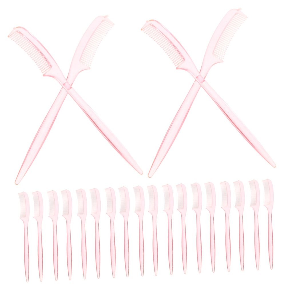 ELAYARD 100pcs Mini Eyelash and Eyebrow Comb Set Single-Sided Eyelash Brushes for Makeup Application for Personal Use Random Color