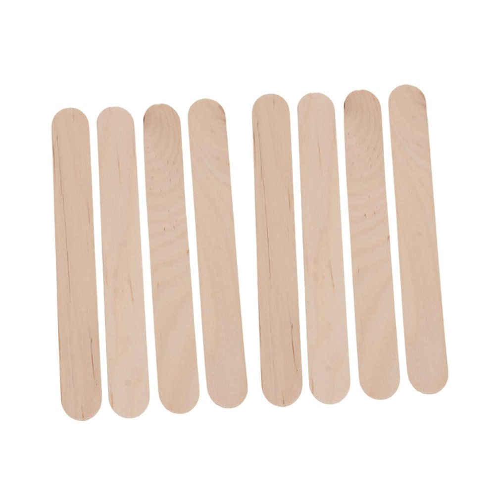 BATHVEVE 50Pcs Wax Applying Sticks Wooden Hair Removal Spatula Tongue Depressors for Salon and Home Use Safe Material for Easy Waxing and Hair Removal