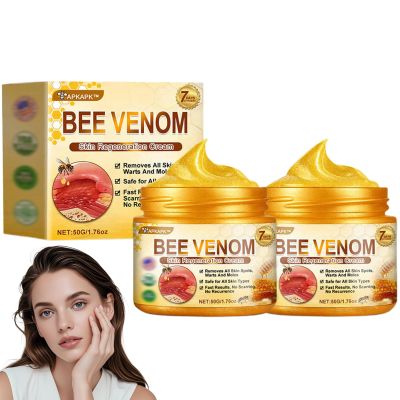 APKAPK Bee Venom Skin Restoration Cream, Advanced Firming & Wrinkle-Reducing cream, Professional Bee Venom Skin Treatment Cream, Natural Serum Suitable for All Skin Types (2 Bottle)