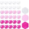 30 Pcs Handheld Rose Makeup Mirrors, 2.6 Inches Foldable Mini Cosmetic Mirror, Double-Sided Pocket Mirror for Purse, Travel, and Parties view 1