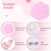 30 Pcs Handheld Rose Makeup Mirrors, 2.6 Inches Foldable Mini Cosmetic Mirror, Double-Sided Pocket Mirror for Purse, Travel, and Parties view 2