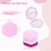 30 Pcs Handheld Rose Makeup Mirrors, 2.6 Inches Foldable Mini Cosmetic Mirror, Double-Sided Pocket Mirror for Purse, Travel, and Parties view 4