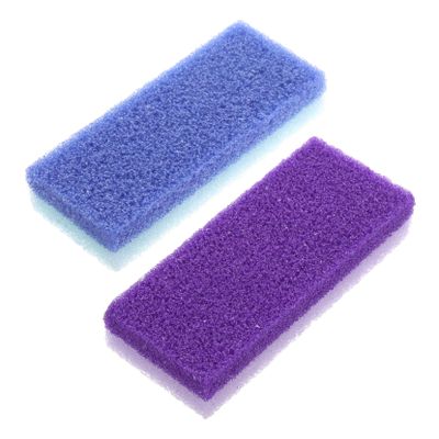 BATHVEVE 2pcs Foot Pumice Stone Massage Scrubber Manicure Tools Pedicure Callus Remover Random Color