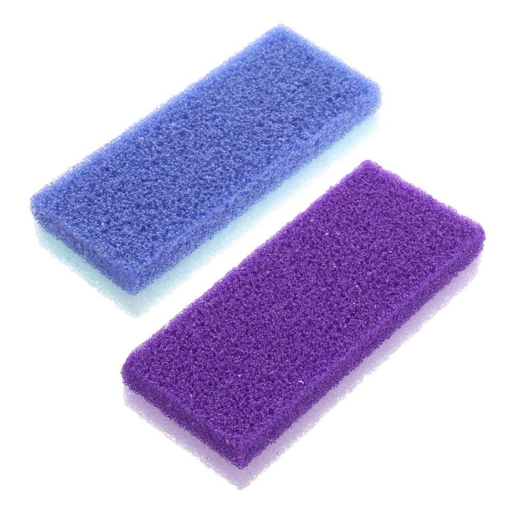 BATHVEVE 2pcs Foot Pumice Stone Massage Scrubber Manicure Tools Pedicure Callus Remover Random Color