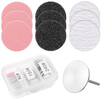 60 Pcs Pedicure Drill Bits, Sanding Paper Discs Foot File Replacement Pads 25mm Sandpaper Nail Pedicure Set for Nails Drill Files, Callus Remover(#80#150#240 Grit)
