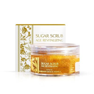 DK Kumkumadi Tailam Sugar Scrub - Age Revitalizing | With Vitamin E & Brown Sugar | For All Skin Type| 50 Grams