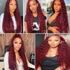 ZCMYVINND 99j Burgundy Human Hair Deep Wave Bundles 18 20 22 Inch Wine Red Deep Wave Bundle Double Weft Unprocessed Brazilian Virgin Hair Bundle view 2