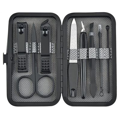 BNJWJZS 8pcs Stainless Steel Nail Clippers Set Scissores Tweezer Ear Pick Multi-Function Daily Hand Foot Care Tools Set