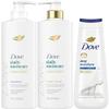 Dove Daily Moisture Shampoo & Conditioner Set with Deep Moisture Body Wash  Deep Hydration for Revitalizing Dry Hair and Skin (3-Piece Set) view 1