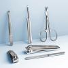 BNJWJZS 6in1 Nail Clipper Ear Pick Nail File Eyebrow Clip Nose Hair Portable Nail Tool New Year's Gift(Gray) view 3