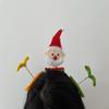 4 Pcs Handmade Hair Clips Set, including 2 Pcs Wiggle Bean Sprout and a Rotatable Santa Claus and a Wiggle 2026, Made by Hand with Chenille Stems view 3