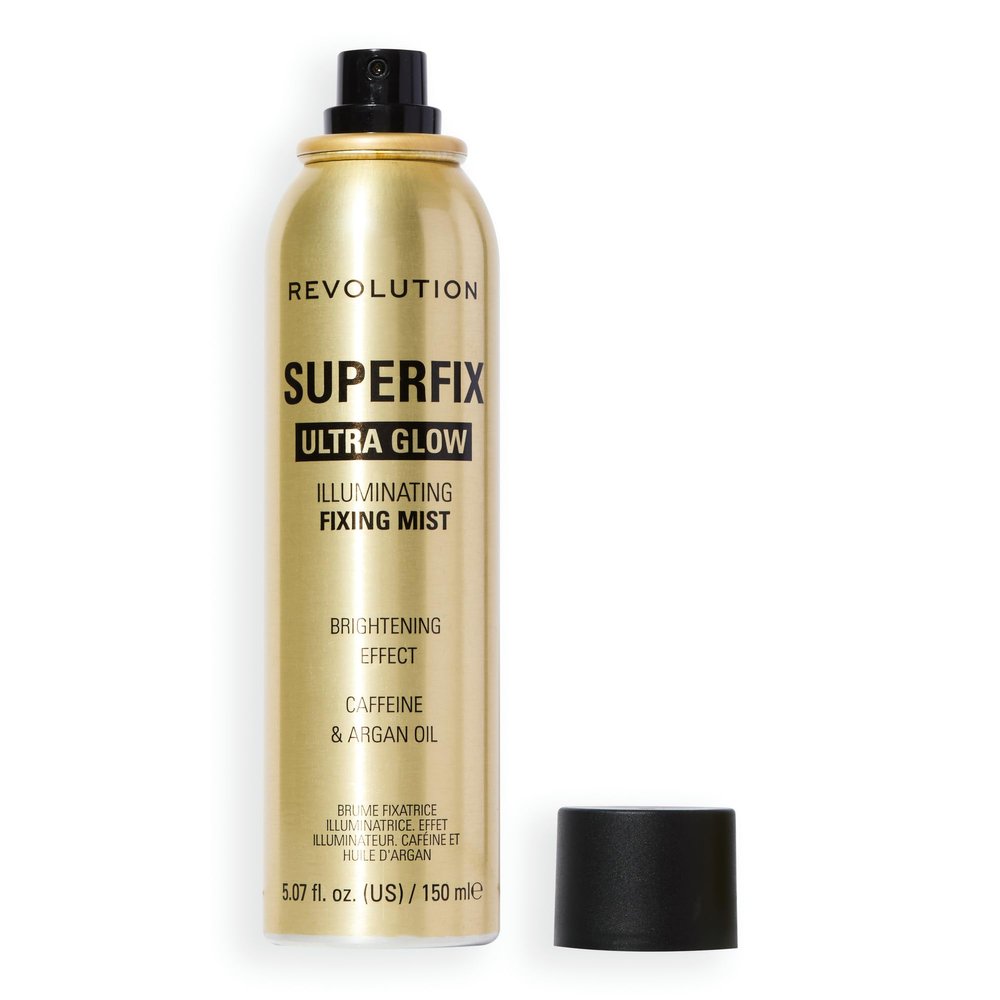 Revolution Beauty London, Superfix Glow Fixing Mist, Makeup Setting Spray with Shimmer Finish & Long Lasting-Hold, Vegan & Cruelty-Free, 5.07 fl oz
