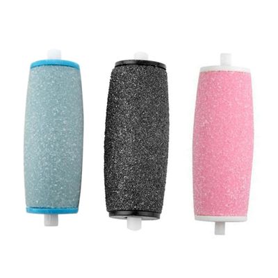 ARTSEWPLY 10Pcs Extra Coarse Replacement Roller Refill Heads for Electric Foot File Compatible with Foot Care Devices Includes Black Light Blue Blue and Pink Rollers