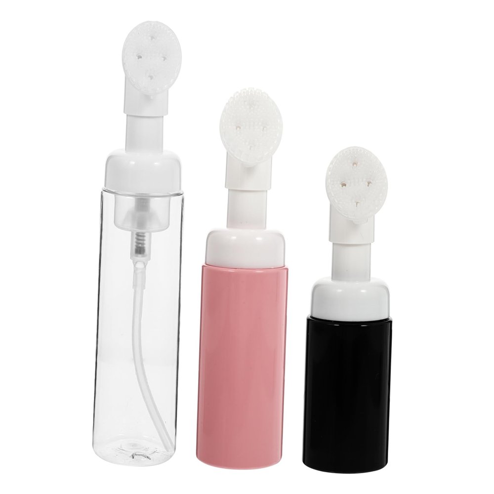 OFFIGAM 3pcs Foaming Bottles Brush Shampoo Bottles for Travel Shower Dispenser Cleansing Foam Toiletry