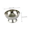 DEARMAMY Large Stainless Steel Shaving Bowl Men Portable High-foot Shaving Mug Design for Home Barbershops and Salons for Effortless Lathering view 2