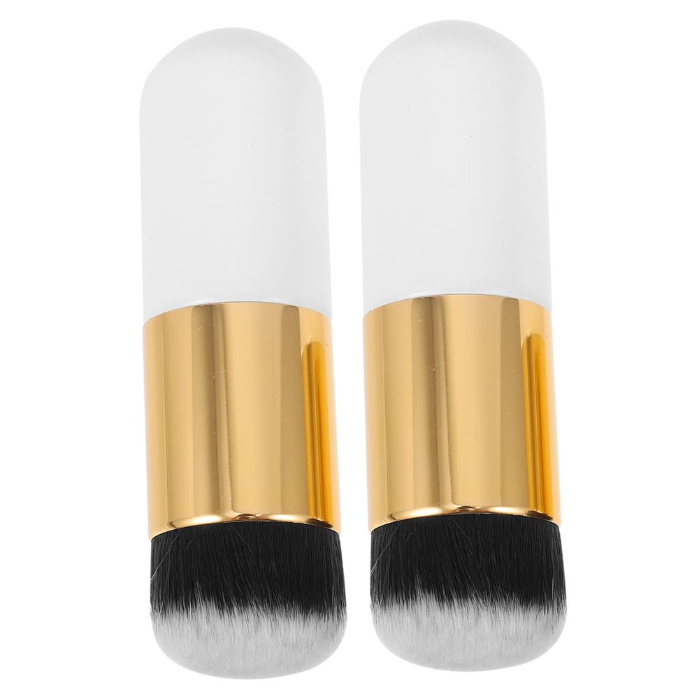 ARTSEWPLY 2pcs Fluffy Makeup Brush for Women Blending Powder and Foundation Brush Versatile Blush and Concealer Tool Chic Design for All Cosmetic Applications