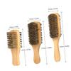 ARTSEWPLY 3pcs Mustache Comb Beard Brush Set Handle Brush Natural Bristle Facial Care Tool Barber Supply Beard Cleaning view 2