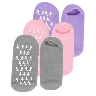 ARTSEWPLY 3pairs Moisturizing Gel Spa Socks for Women Soft and Elastic - Warm Suitable for Dry Cracked Feet for Nighttime Foot Care and Relaxation