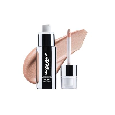 Sacheu Liquid Glow STAY-N Liquid Highlighter & Illuminator Makeup  30ml Long Lasting Luminous Glow Lightweight Dewy Finish, Aura Glow