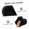 BATHVEVE Professional Silicone Makeup Brush Cleaning Pad Makeup Brush Washer Bowl with Convex Textures for Efficient Cleaning for All Makeup Types Her view 2