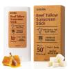 Beef Tallow Sunscreen Organic Stick SPF 50  Tallow-Based Mineral Sunscreen with Honey & Beeswax for Face & Body, Water-Resistant Natural Sunblock, 0.53 oz view 1