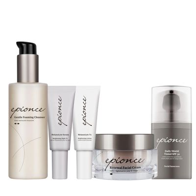 Epionce Skin Tone & Texture Skincare Routine with Cleanser, Serum, Mositurizer, & Tinted SPF