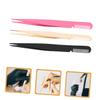 Beaupretty 3pcs Professional Eyelash Tweezers Lash Clamp Comb Precision Tool for Eyelash Extensions Eyebrows Stainless Steel Beauty Tools view 3