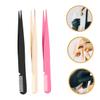 Beaupretty 3pcs Professional Eyelash Tweezers Lash Clamp Comb Precision Tool for Eyelash Extensions Eyebrows Stainless Steel Beauty Tools view 4