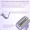 Electric Razors for Women Face Full Body, 2-in-1 Bikini Trimmer and Shavers for Womens Legs Arms Underarm Pubic Hair, Comfort Smooth Lady Body Trimmers IPX7 Waterproof Wet and Dry, USB-C Rechargeable view 2