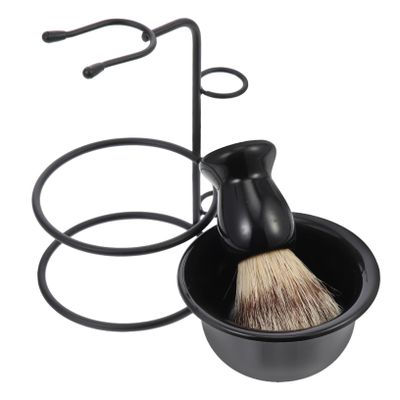 DEARMAMY 1 Set Professional Beard Brush with Shaving Bowl Durable Shaving Supply for Men Lightweight and Convenient for Travel Designed for Smooth Shave Without Irritation