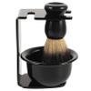 Beavorty 1set Shaving Kit Nylon Bristle Brush Lathering Bowl and Brush Stand for Men Barber Accessories for Comfortable Shave view 1