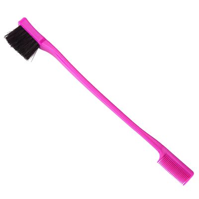 DECOMELODY 3pcs Dual Purpose Eyebrow Brush Comb Smooth Edges Gentle Touch for Eyebrow Types Rosy