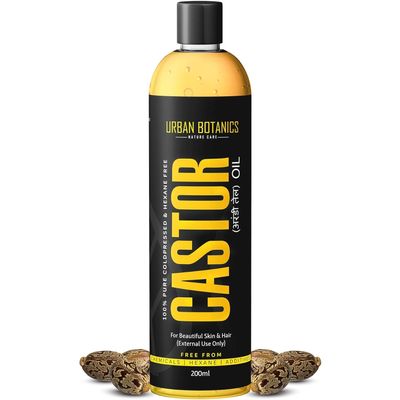 Cold Pressed Castor Oil for Hair Growth, Skin Care, Moisturising Dry Skin, Nails, Eyelash - Virgin Grade - 200ml