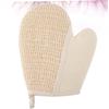 BATHVEVE 2pcs Cotton-Linen Exfoliating Bath Gloves Pain Scrubber Mitts for Adults Back Rubbing and Shower Use view 4