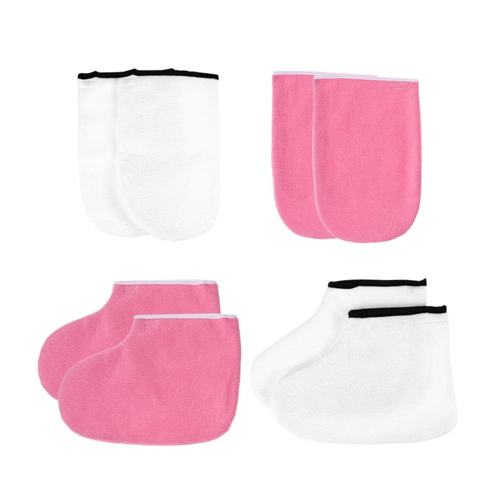 EPIGEIST 2 Sets Paraffin Wax Bath Gloves and Foot Covers Moisturizing Mitts for Hand and Foot Care for Relaxing Baths and Personal Care