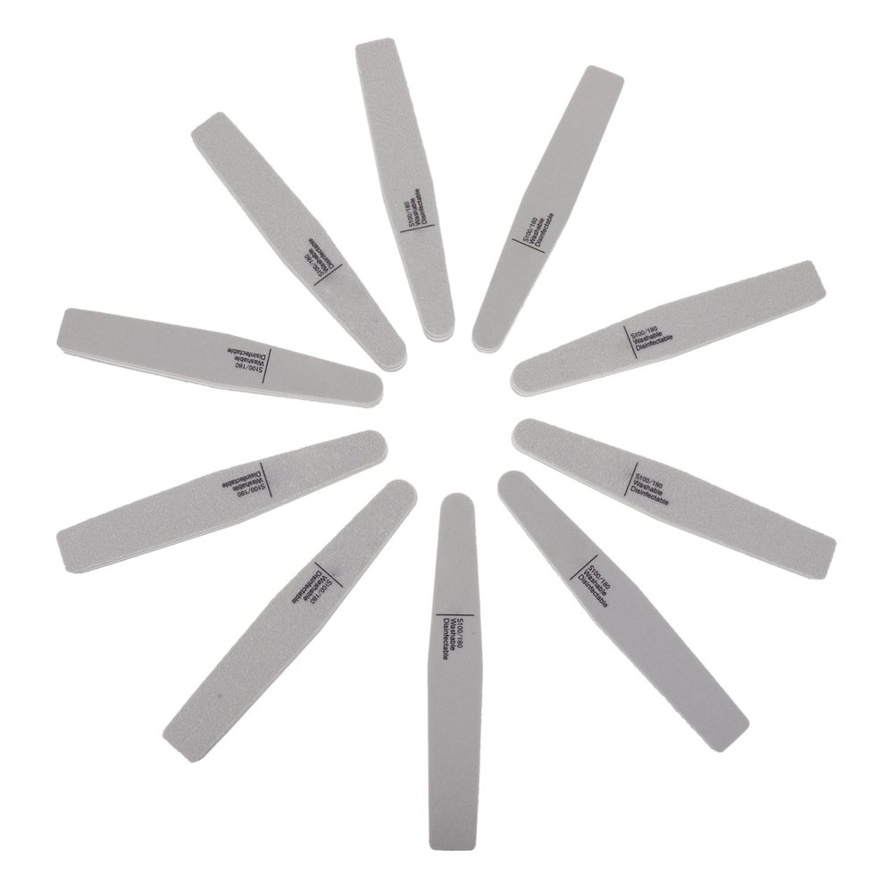 BATHVEVE 10Pcs Nail Buffer Sponge File Double Sided Nail Art Tool for Gel Nails Portable Buffing Blocks for Salon and Home Use for Nail Treatment and Manicure
