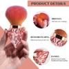 AKINA Large Make up Brush Comes With FREE TRAVEL CASE. Powder Brush Durable Kabuki Make up Brush. Flawless Powder Buffing. Perfect For Setting make up. Ultra Soft Bristles.(Sunset) view 2
