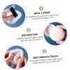 BATHVEVE Velvet Powder Puff 3pcs Soft Dual-Sided for Loose Powder Makeup Baby Safe Ribbon for Smooth Application Random Color view 3