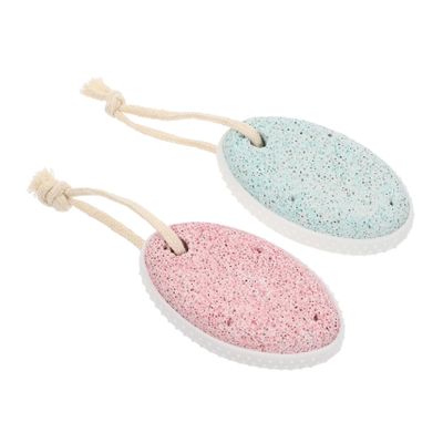 BATHVEVE Natural Volcanic Stone Foot Pumice Stone 2pcs Exfoliating Foot Care Tool for Callus Removal for Cracked Heels and Pedicure