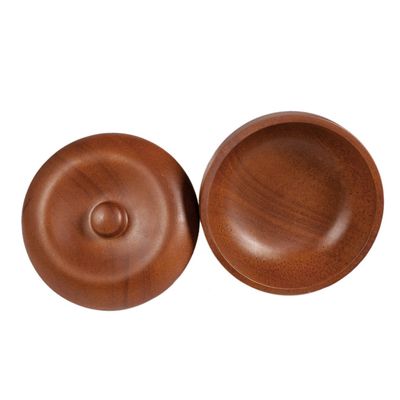 EPIGEIST 1pc Wooden Shaving Bowl with Lid for Men Shaving Soap and Cream Container Compact Design for Home Barber Shop and Salon Use Male Friends