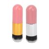 2pcs Fluffy Makeup Brush Set - Liquid Foundation Brush, Blush Brush for Cream Foundation, Pink Gold Silver Handle, Portable Face Makeup Brushes view 1