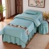 Green,70x185cm/27.5x72.8in,Washable Massage Bed Sheet Cover Reusable Massage Bed Cover Face Rest Cover,Beauty Massage SPA Couch Cover with Face Hole Elastic All-Round Wrap view 1