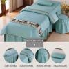 Green,70x185cm/27.5x72.8in,Washable Massage Bed Sheet Cover Reusable Massage Bed Cover Face Rest Cover,Beauty Massage SPA Couch Cover with Face Hole Elastic All-Round Wrap view 2
