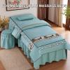 Green,70x185cm/27.5x72.8in,Washable Massage Bed Sheet Cover Reusable Massage Bed Cover Face Rest Cover,Beauty Massage SPA Couch Cover with Face Hole Elastic All-Round Wrap view 4