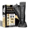 Body Hair Trimmer for Men: 2-in-1 Manscape Trimmer & Shaver with LED Light for Ball/Pubic/Groin,Waterproof Trimmer for Men,No-Nick Shaving,Smooth Grooming view 1