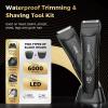 Body Hair Trimmer for Men: 2-in-1 Manscape Trimmer & Shaver with LED Light for Ball/Pubic/Groin,Waterproof Trimmer for Men,No-Nick Shaving,Smooth Grooming view 4