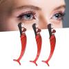 3PCS Red Fish Women Eyelash Helper Clamp False Eyelash Tweezers Applicator Removal Tool Stainless Steel Nippers view 2