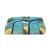 NBSKSDLK Flip flops and tropical beach scene Makeup Bag for Women Men Pencil Pouch Travel Small Cosmetic Bag Zippered Toiletry Bags Aesthetic Pen Bags Trendy Storage Bags Leather Coin Pouch Purse view 1
